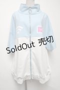 LISTEN FLAVOR / 只今充電中ジャージ  白ｘサックス S-25-04-27-030-PU-TO-AS-ZS