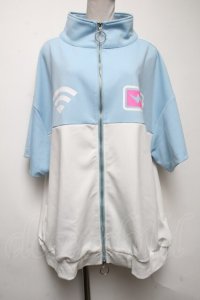 LISTEN FLAVOR / 只今充電中ジャージ  白ｘサックス S-25-04-27-030-PU-TO-AS-ZS