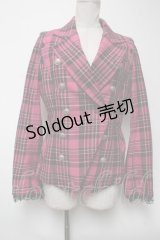ALGONQUINS / チェックジャケット  ピンク S-25-04-27-031-AL-JA-AS-ZS