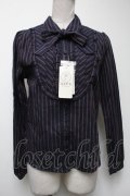 axes femme / レジメンタルストライプブラウス  紺 S-25-04-27-032-AX-BL-AS-ZS