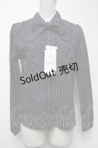 axes femme / レジメンタルストライプブラウス  紺 S-25-04-27-032-AX-BL-AS-ZS
