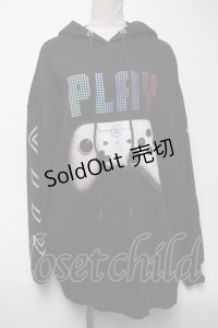 LISTEN FLAVOR / 猫耳付ゲーミングフーディー  黒 S-25-04-27-034-PU-TO-HR-ZS
