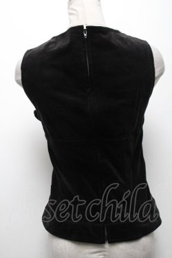 画像2: PEACE NOW / ビスチェ重ね着風ベロアトップス  黒 S-25-04-27-038-PU-BL-HR-ZS