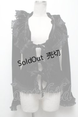 画像1: Juliette et Justine / 別珍プリーツボレロ  黒 S-25-04-27-039-CL-TO-HR-ZS