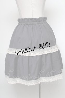 画像2: axes femme / レース切替スカート  グレー S-25-04-28-051-AX-SK-AS-ZI