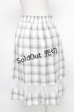 画像2: axes femme / スリットデザインプリーツスカート  白ｘ黒 S-25-04-28-054-AX-SK-HR-ZS