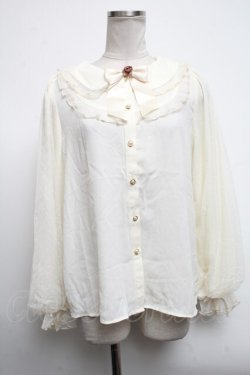 画像1: axes femme kawaii / ドットチュールローズブラウス  キナリ S-25-04-28-007-AX-BL-HR-ZS