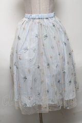 axes femme / ストライプ×チュールスカート  サックス S-25-04-28-058-AX-SK-HR-ZS
