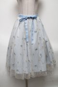 axes femme / ストライプ×チュールスカート  サックス S-25-04-28-059-AX-SK-HR-ZS