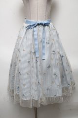 axes femme / ストライプ×チュールスカート  サックス S-25-04-28-059-AX-SK-HR-ZS