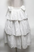 axes femme kawaii / コットンレーススカート  白 S-25-04-28-061-AX-SK-HR-ZS