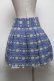 画像2: Jane Marple /マーガレットジャガードスカート  青 S-25-04-28-063-JM-SK-AS-ZS (2)