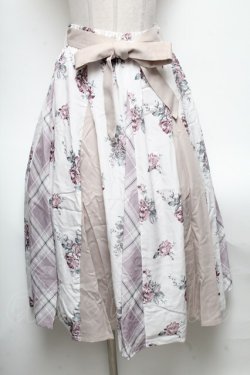 画像1: axes femme / パッチワークミディスカート  ピンク S-25-04-28-065-AX-SK-HR-ZS
