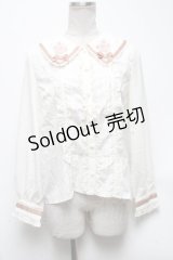 axes femme POETIQUE / 薔薇ブーケ刺繍入りブラウス  キナリ S-25-04-28-008-AX-BL-HR-ZS