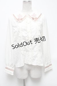 axes femme POETIQUE / 薔薇ブーケ刺繍入りブラウス  キナリ S-25-04-28-008-AX-BL-HR-ZS