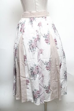 画像2: axes femme / パッチワークミディスカート  ピンク S-25-04-28-065-AX-SK-HR-ZS