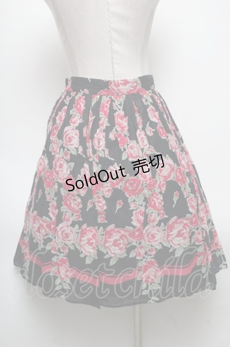 画像2: 【SALE】Jane Marple /ローズスカート  黒 S-25-04-28-069-JM-SK-AS-ZT412 (2)