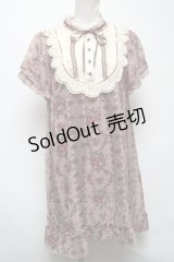 axes femme / レトロ花柄ブラウスチュニック  ピンク S-25-04-28-017-AX-OP-HR-ZS