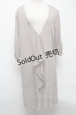 画像1: axes femme / バックレースロングカーディガン  モカ S-25-04-28-018-AX-TO-HR-ZS