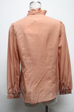 画像2: axes femme / ラッフルリボンデザインブラウス  ブラウン S-25-04-28-019-AX-BL-AS-ZS