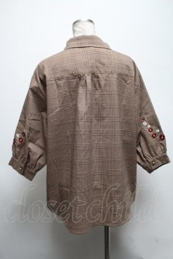 画像2: axes femme / 刺繍チェック柄ブラウス  ベージュ S-25-04-28-020-AX-BL-HR-ZS