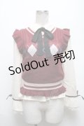 axes femme POETIQUE / アーガイルニットベスト付きブラウス  ベージュ S-25-04-28-024-AX-TO-HR-ZS