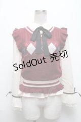 axes femme POETIQUE / アーガイルニットベスト付きブラウス  ベージュ S-25-04-28-024-AX-TO-HR-ZS