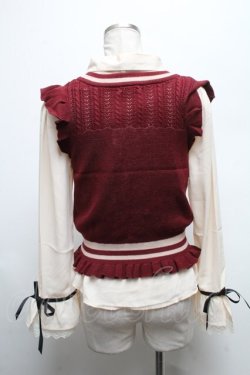 画像2: axes femme POETIQUE / アーガイルニットベスト付きブラウス  ベージュ S-25-04-28-024-AX-TO-HR-ZS