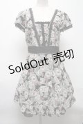 axes femme / ローズ＆トランプ柄チュニックワンピース  黒 S-25-04-28-028-AX-TO-HR-ZS