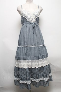 画像1: axes femme / ティアードキャミワンピース  サックス S-25-04-28-032-AX-OP-AS-ZS