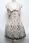 axes femme / ベスト切替ワンピース  ベージュｘオフ S-25-04-28-035-AX-TO-HR-ZS