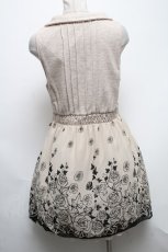 画像2: 【SALE】axes femme / ベスト切替ワンピース  ベージュｘオフ S-25-04-28-035-AX-TO-HR-ZT123 (2)