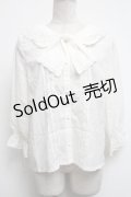 axes femme POETIQUE / リボン付きダブルカラーブラウス  キナリ S-25-04-28-005-AX-BL-HR-ZS
