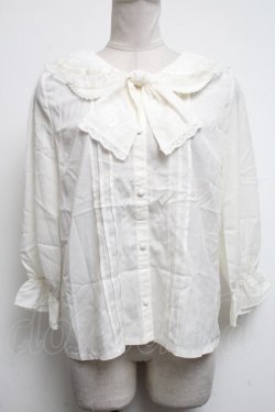 画像1: axes femme POETIQUE / リボン付きダブルカラーブラウス  キナリ S-25-04-28-005-AX-BL-HR-ZS