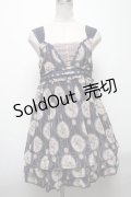 axes femme / ローズミラー柄チェーンチュニック  紺 S-25-04-28-038-AX-TO-AS-ZS