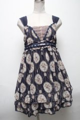 axes femme / ローズミラー柄チェーンチュニック  紺 S-25-04-28-038-AX-TO-AS-ZS