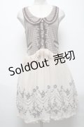 axes femme / ベスト切替ワンピース  ベージュｘオフ S-25-04-28-041-AX-TO-HR-ZS