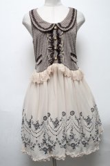 axes femme / ベスト切替ワンピース  ベージュｘオフ S-25-04-28-041-AX-TO-HR-ZS