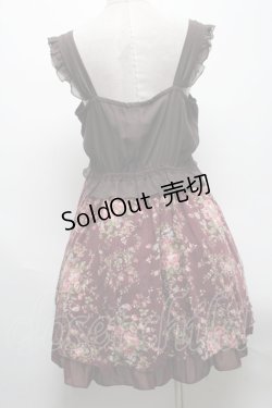 画像2: axes femme / 花柄切替ワンピース  ワイン S-25-04-28-043-AX-OP-AS-ZS