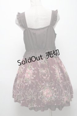 画像2: axes femme / 花柄切替ワンピース  ワイン S-25-04-28-044-AX-OP-AS-ZS