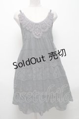 axes femme / レースティアードキャミチュニ  チャコール S-25-04-28-045-AX-OP-AS-ZS