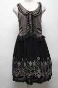 axes femme / ベスト切替ワンピース  黒 S-25-04-28-047-AX-TO-HR-ZS