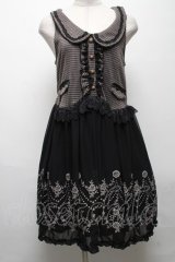 axes femme / ベスト切替ワンピース  黒 S-25-04-28-047-AX-TO-HR-ZS