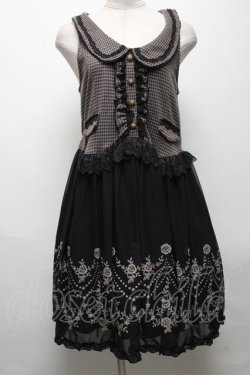 画像1: axes femme / ベスト切替ワンピース  黒 S-25-04-28-047-AX-TO-HR-ZS