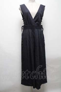画像1: axes femme POETIQUE / ストライプコンビネゾン  紺 S-25-04-28-048-AX-OP-HR-ZS