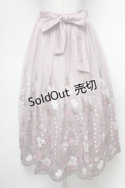 画像1: axes femme /チュール刺繍スカート  ピンク S-25-04-28-050-AX-SK-ET-ZS