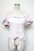 AVENCHUMU / Girls leather ribbon blouse  ピンク S-25-05-01-001-LO-TO-AS-ZS