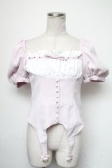 AVENCHUMU / Girls leather ribbon blouse  ピンク S-25-05-01-001-LO-TO-AS-ZS