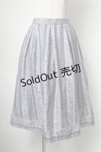 axes femme /オーナメント縦柄スカート  ラベンダー S-25-05-01-051-AX-SK-AS-ZS