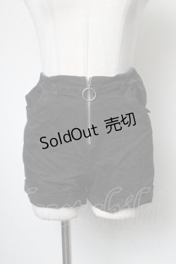 画像1: REFLEM / 刺繍ショートパンツ  黒 S-25-05-01-058-PU-PA-HR-ZS